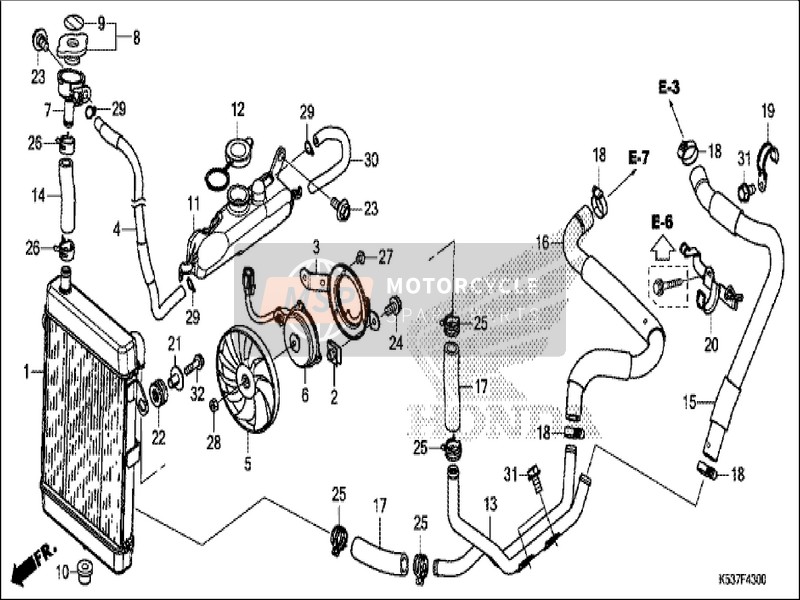 Honda SH300AS 2019 Termosifone per un 2019 Honda SH300AS